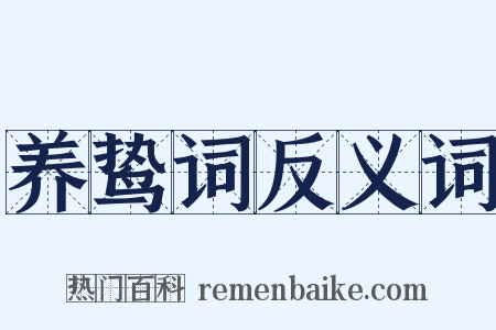 养鸷词反义词是什么意思的图片